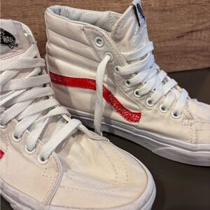 Vans Cream Kids Skate Sneakers